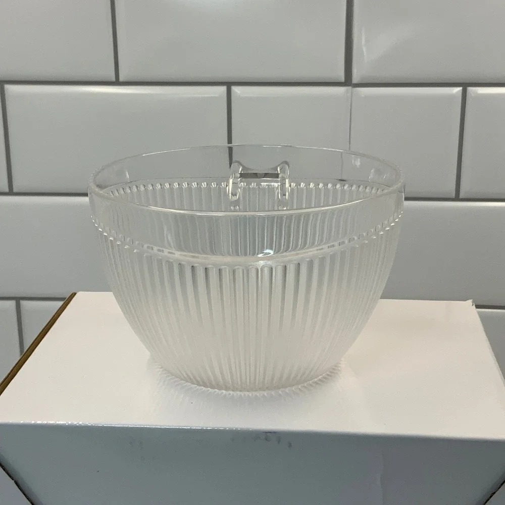 Tupperware Expressions Clear‎ Ribbed Acrylic 2 C 500ml Measuring Cup Bowl Handle
